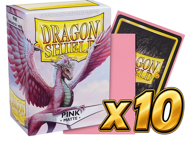 Dragon Shield - Pink Matte Sleeves Display (10x 100ct Boxes)