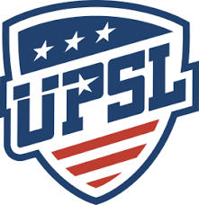 UPSL logo with stars and red stripes