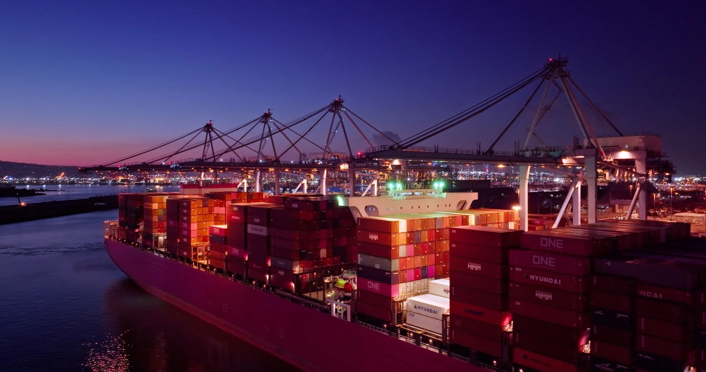 Port of Los Angeles, San Pedro, California export hub between America and Asia