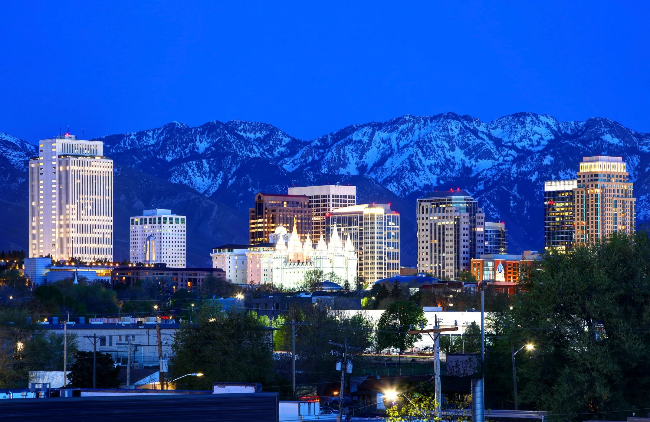 Skyline of Salt Lake City, Utah export hub