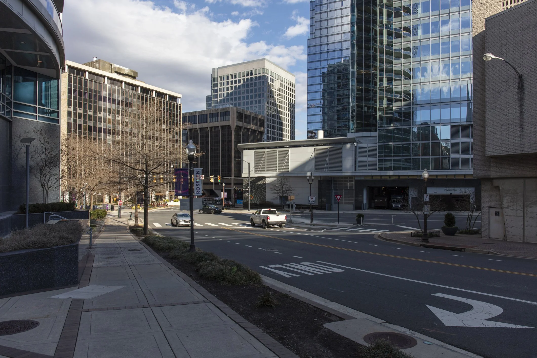 Street view of Rosslyn, Virginia
