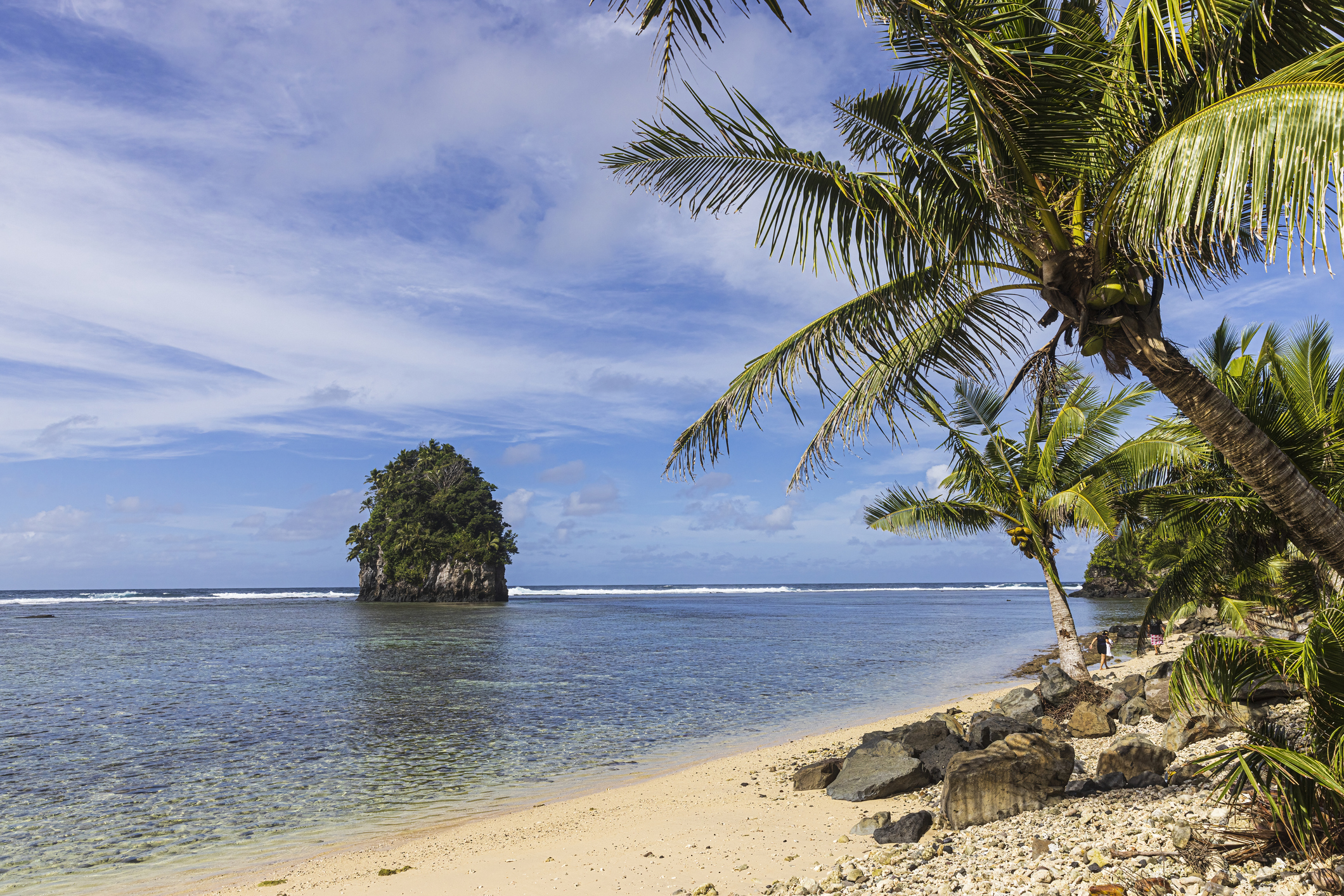 Beach scene within the National Park of American Samoa