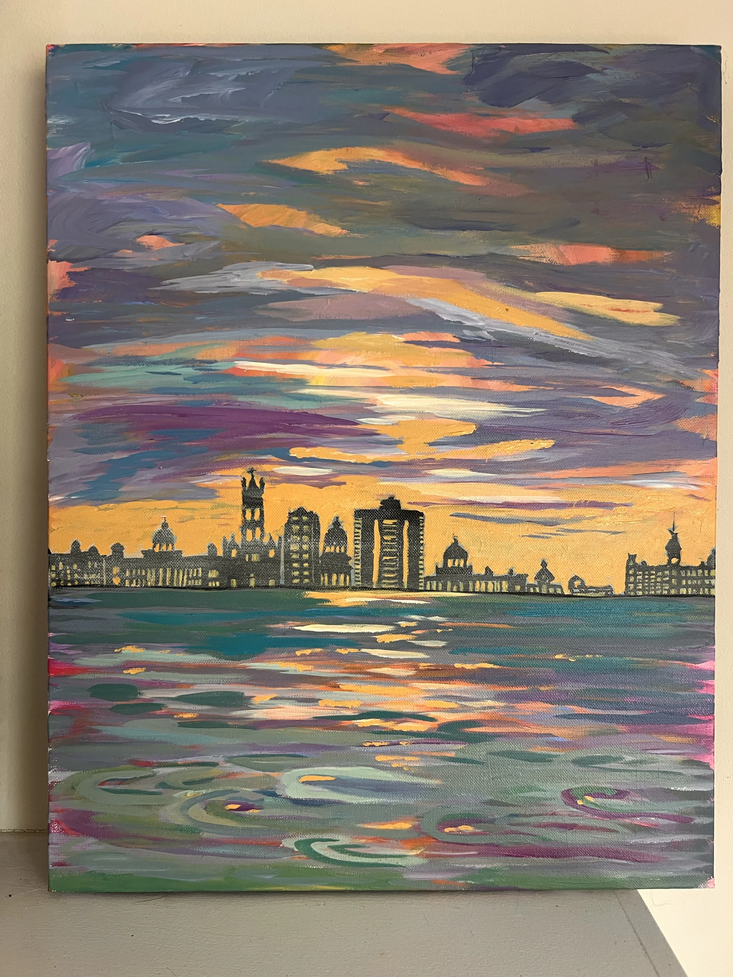 Kingston Skyline 15x19 Acrylic Gallery Wrapped Canvas