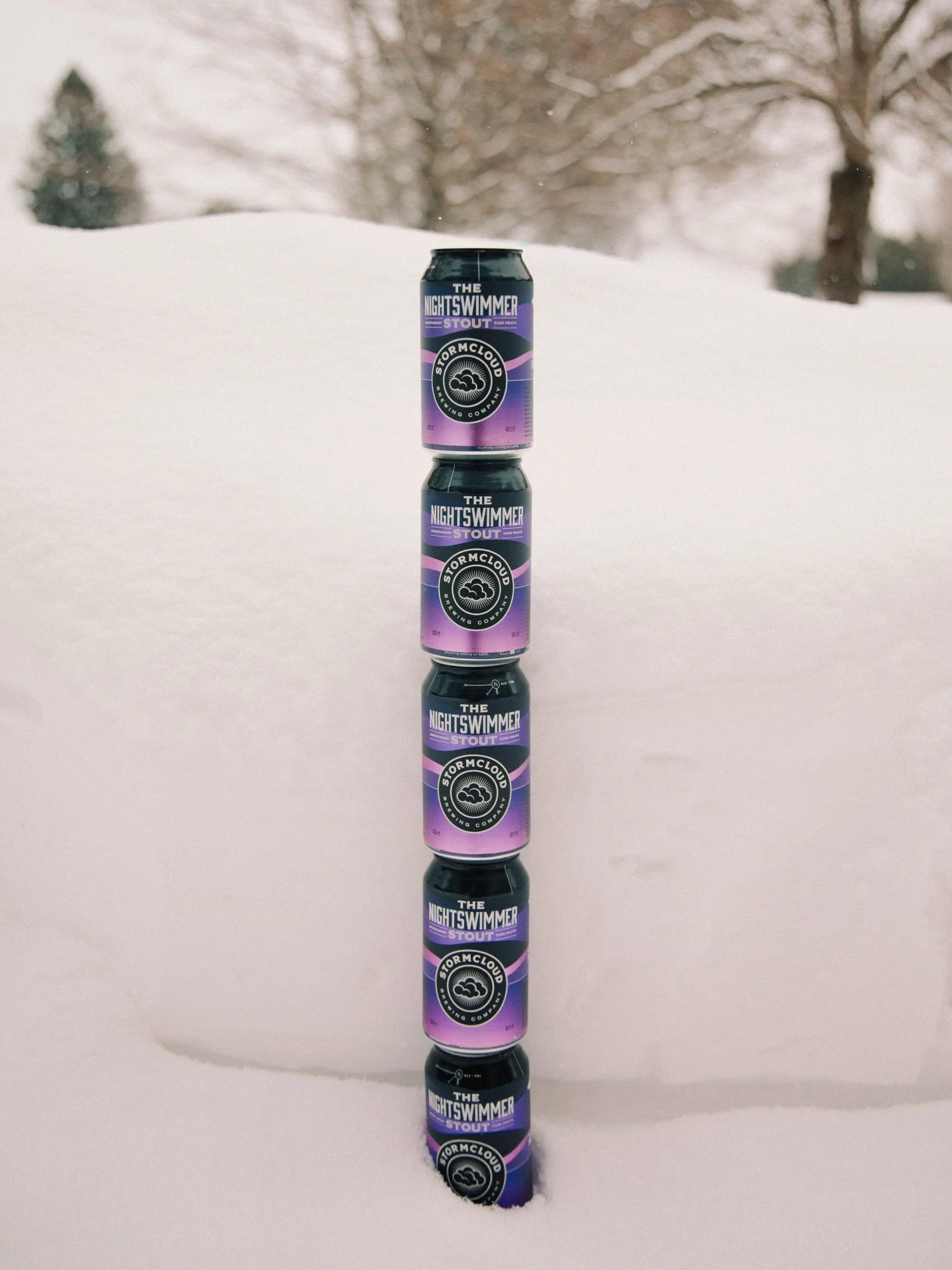 How we&rsquo;re measuring snowfall at this point. It&rsquo;s about a 5-pack deep.