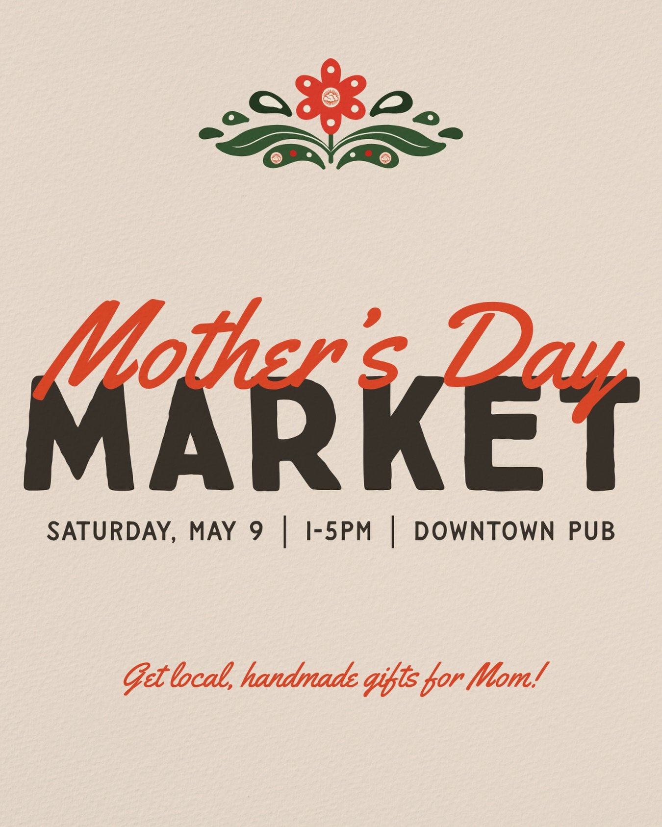 Next Saturday (5/9) is our annual Mother&rsquo;s Day Market featuring local artists and vendors. Our patio will be full of handcrafted goods, from one of a kind ceramic pieces to plants in unique pots. Stop by from 1 to 5 pm to check it out. Head ove