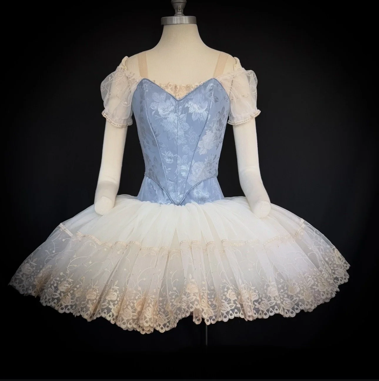 Blue and Ivory Bell Style Tutu