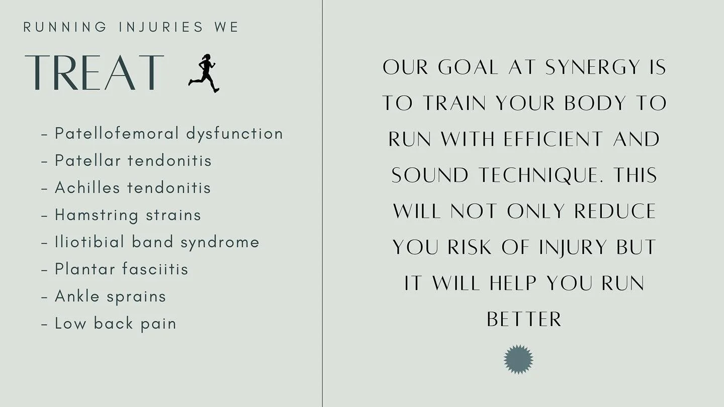 Find out how we can help reduce the risk of injury from running by checking out our blog from our website! www.synergyphysios.com