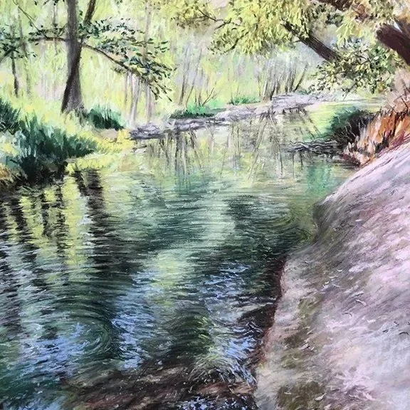 Carmel River at Tira Nanza ( 19 1/2” x 27 1/2”)