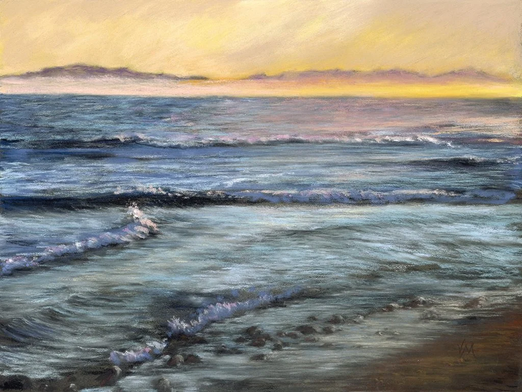 Sunset at Surfers Point (15 1/2” x 11 1/2”)