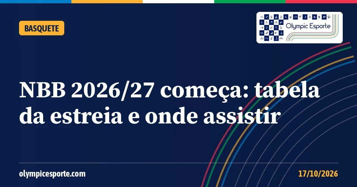 NBB 2026/27 começa neste sábado: tabela da primeira rodada, horários e onde assistir