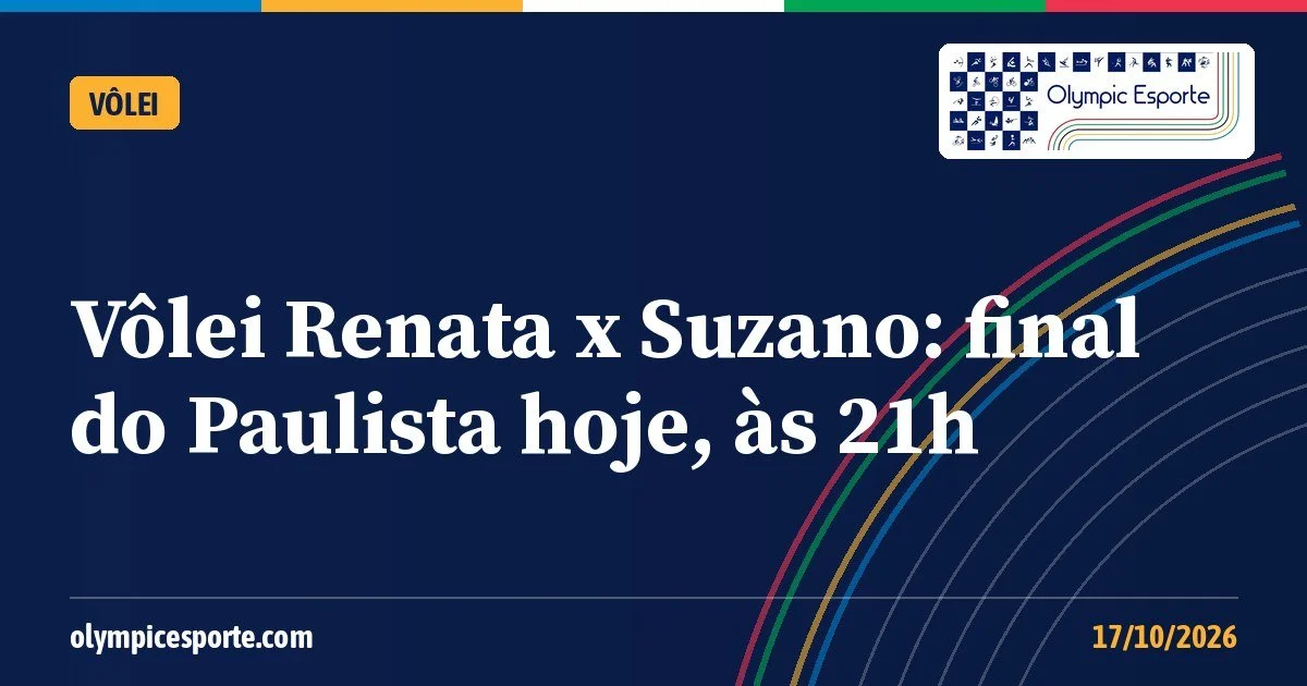 Vôlei Renata x Suzano: horário e onde assistir ao jogo 2 da final do Paulista masculino de vôlei