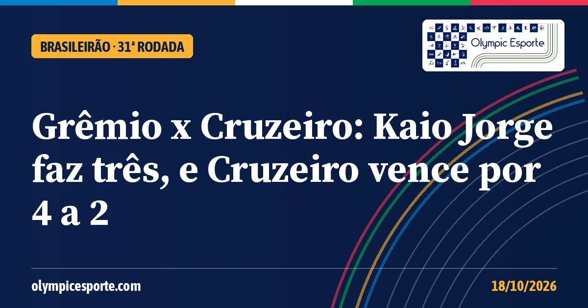 Grêmio x Cruzeiro: Kaio Jorge faz três, Cruzeiro vira e vence por 4 a 2 na Arena do Grêmio