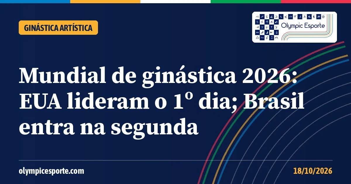 Mundial de ginástica 2026: EUA lideram o 1º dia da classificatória feminina; Brasil de Rebeca Andrade entra na segunda