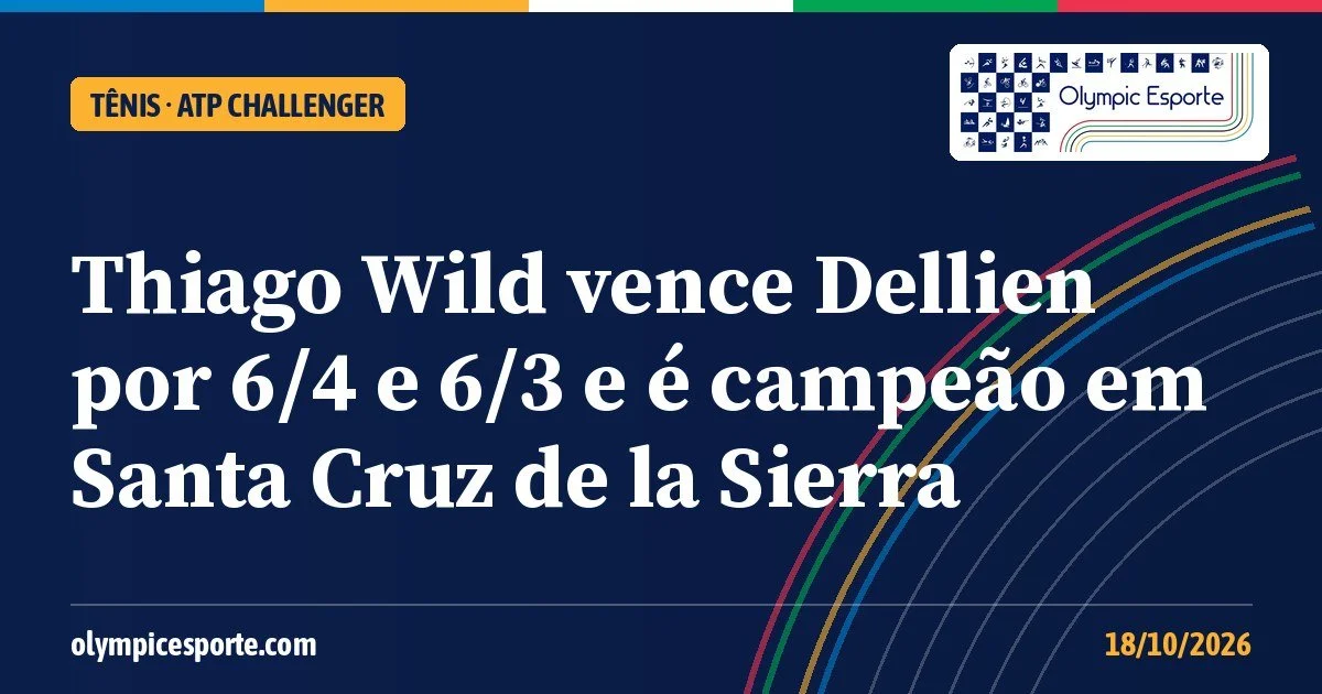 Thiago Wild vence Hugo Dellien e é campeão do Challenger de Santa Cruz de la Sierra