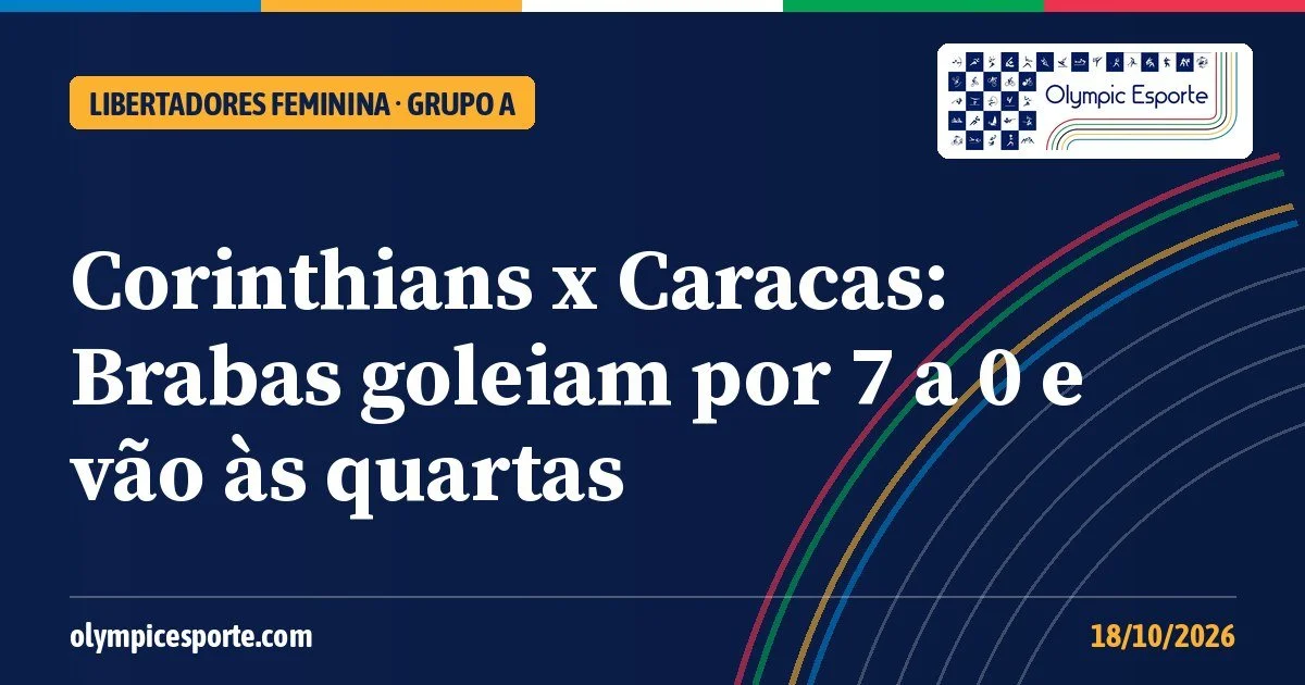 Corinthians x Caracas: Duda Sampaio marca duas vezes, e Brabas goleiam por 7 a 0 para garantir vaga nas quartas da Libertadores Feminina