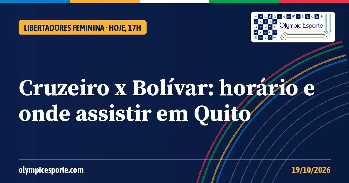 Cruzeiro x Bolívar: horário e onde assistir ao jogo da Libertadores Feminina em Quito