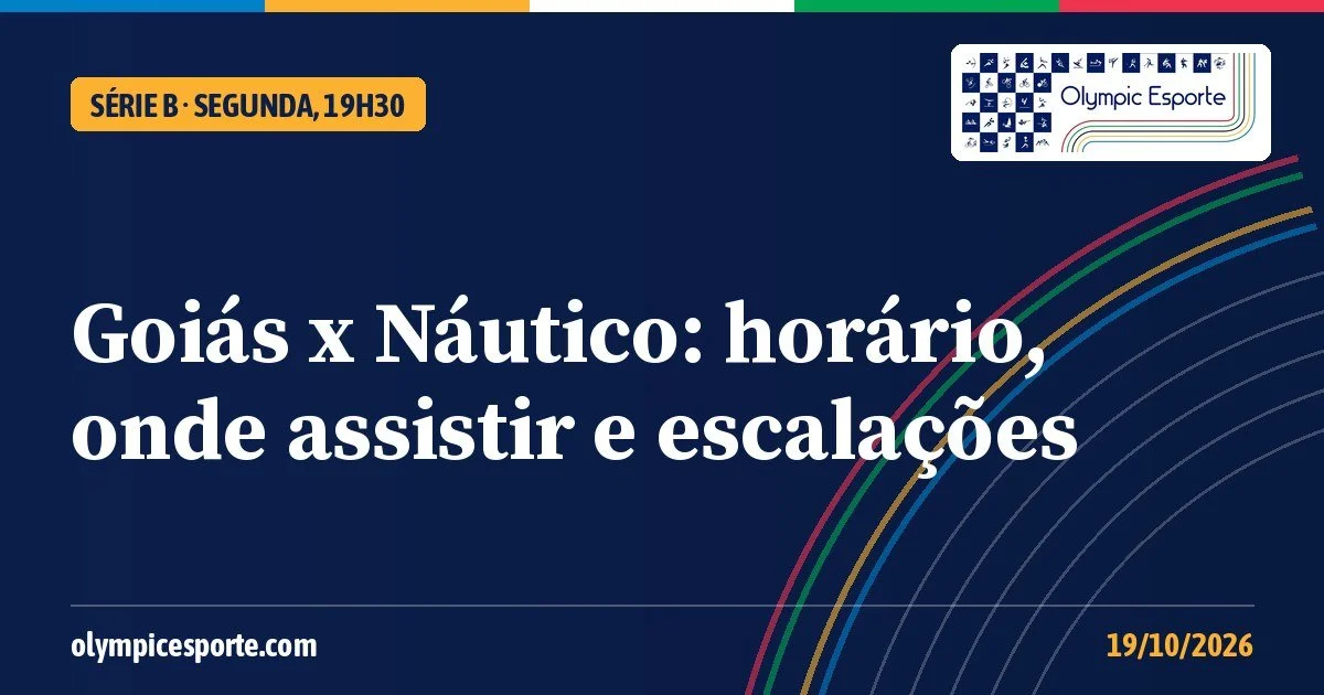 Goiás x Náutico: horário, onde assistir e escalações do jogo da Série B na Serrinha
