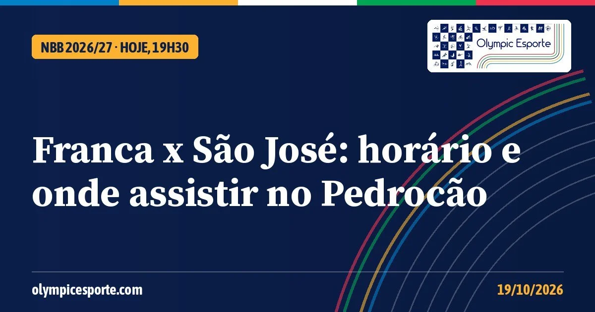 Franca x São José: horário e onde assistir à estreia do pentacampeão no NBB 2026/27