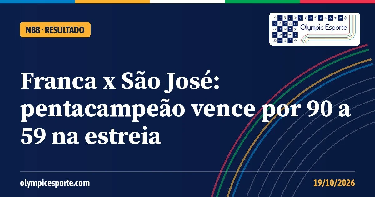 Franca x São José: pentacampeão vence por 90 a 59 e estreia com folga no NBB 2026/27