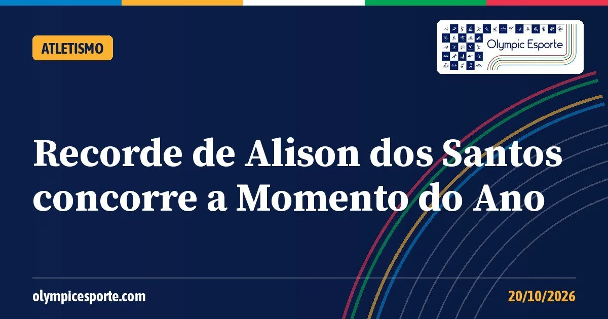 Alison dos Santos tem recorde mundial indicado ao Momento do Ano da World Athletics; fãs votam até 26 de outubro