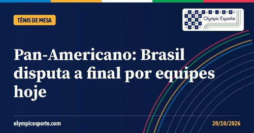 Pan-Americano de tênis de mesa: Brasil vence Porto Rico e Canadá e disputa hoje o ouro por equipes masculinas