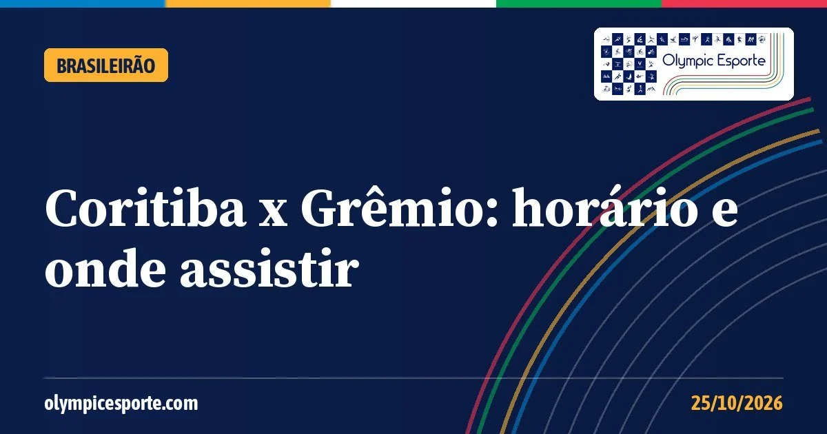 Coritiba x Grêmio: horário, onde assistir e o que vale o jogo da 32ª rodada do Brasileirão