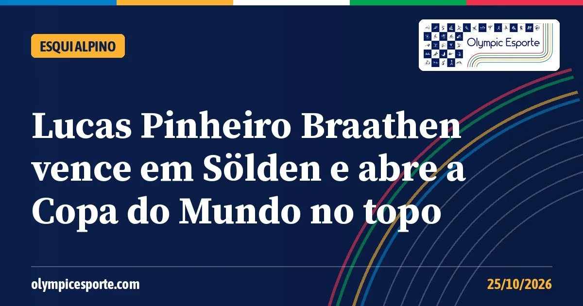 Lucas Pinheiro Braathen vence em Sölden e abre a Copa do Mundo de esqui alpino com vitória no slalom gigante