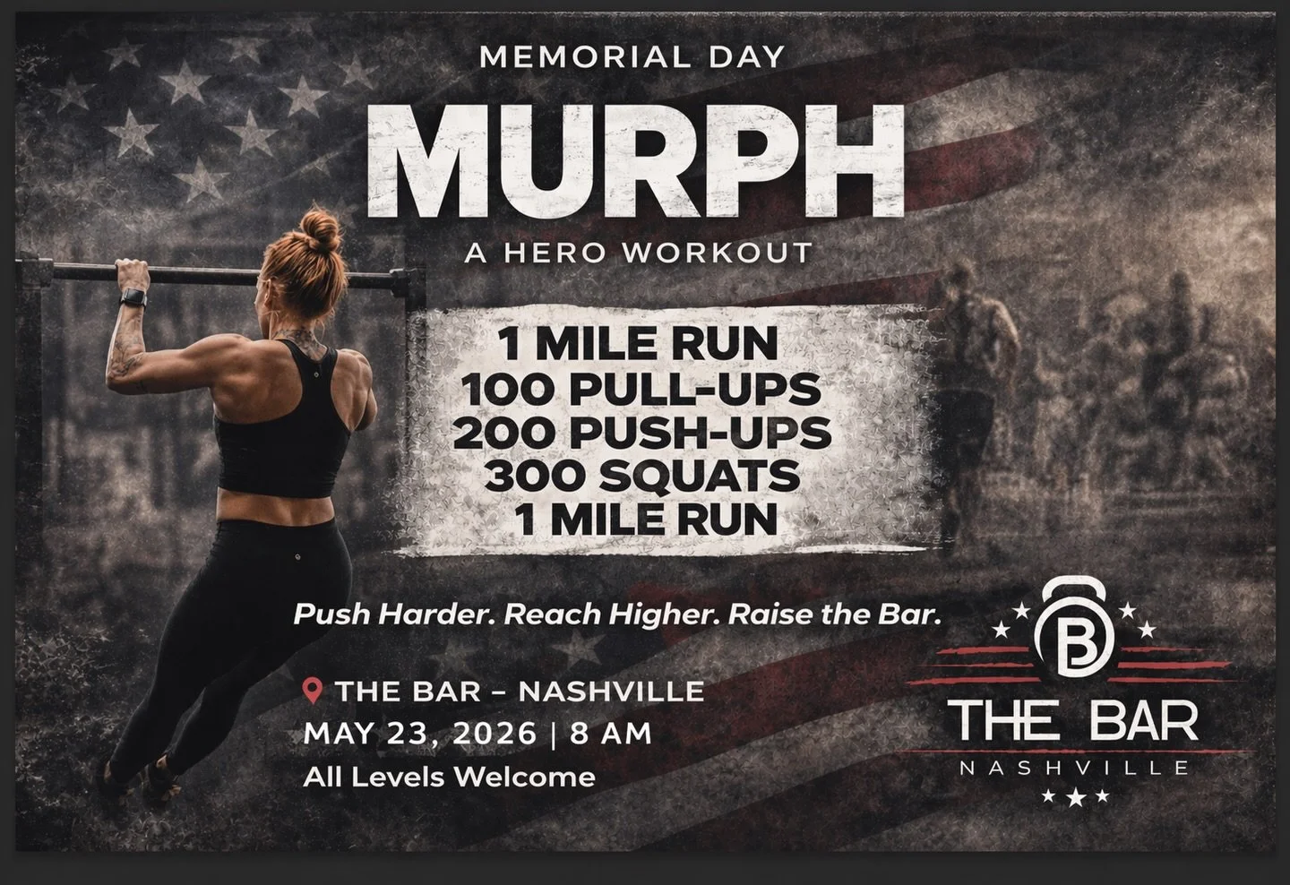 Memorial Day isn&rsquo;t just a long weekend. It&rsquo;s a moment to remember the ones who gave everything.

The Murph isn&rsquo;t just a workout either. It&rsquo;s a tribute.

This challenge honors Lt. Michael P. Murphy. The Navy SEAL who made the u