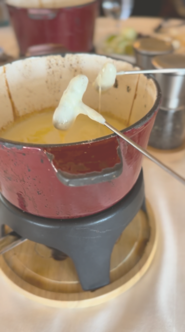 on mountain fondue with 180 views in sun valley