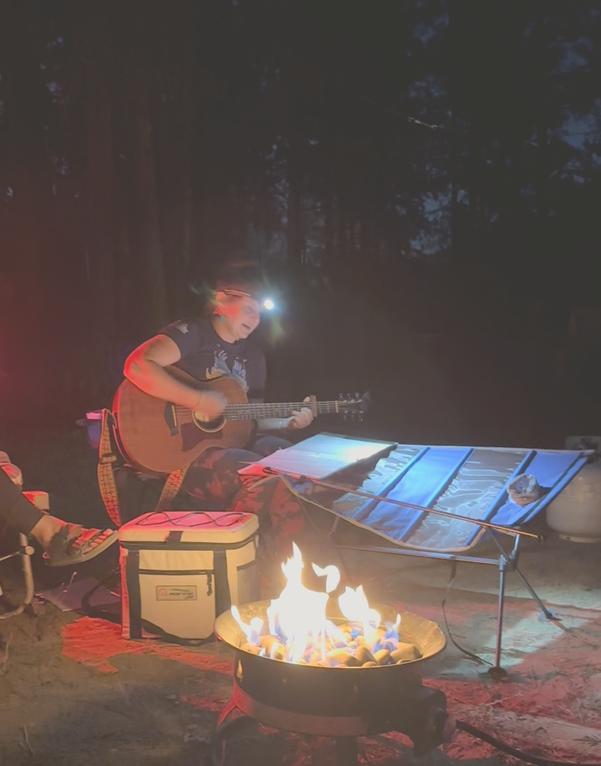 Singing around the campfire