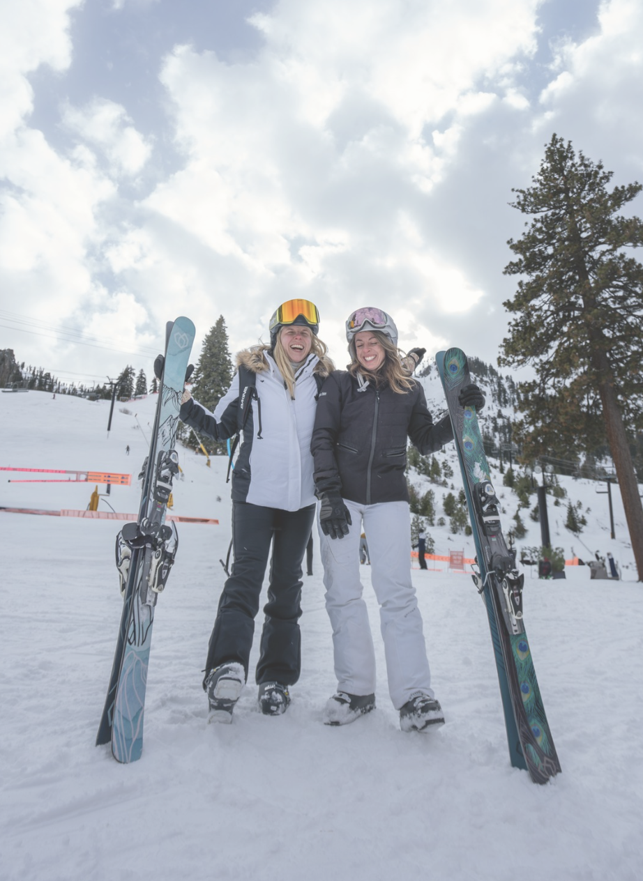 ladies and their demo skis
