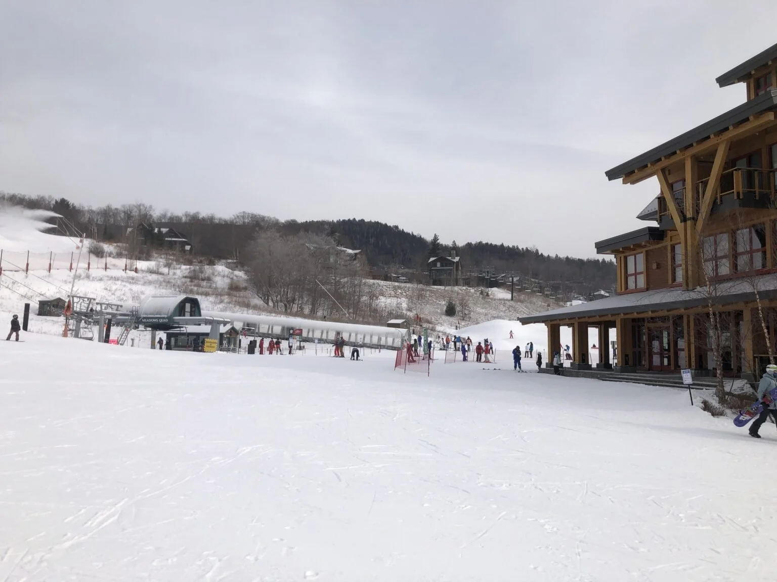 Women skiing together at Stowe Vermont