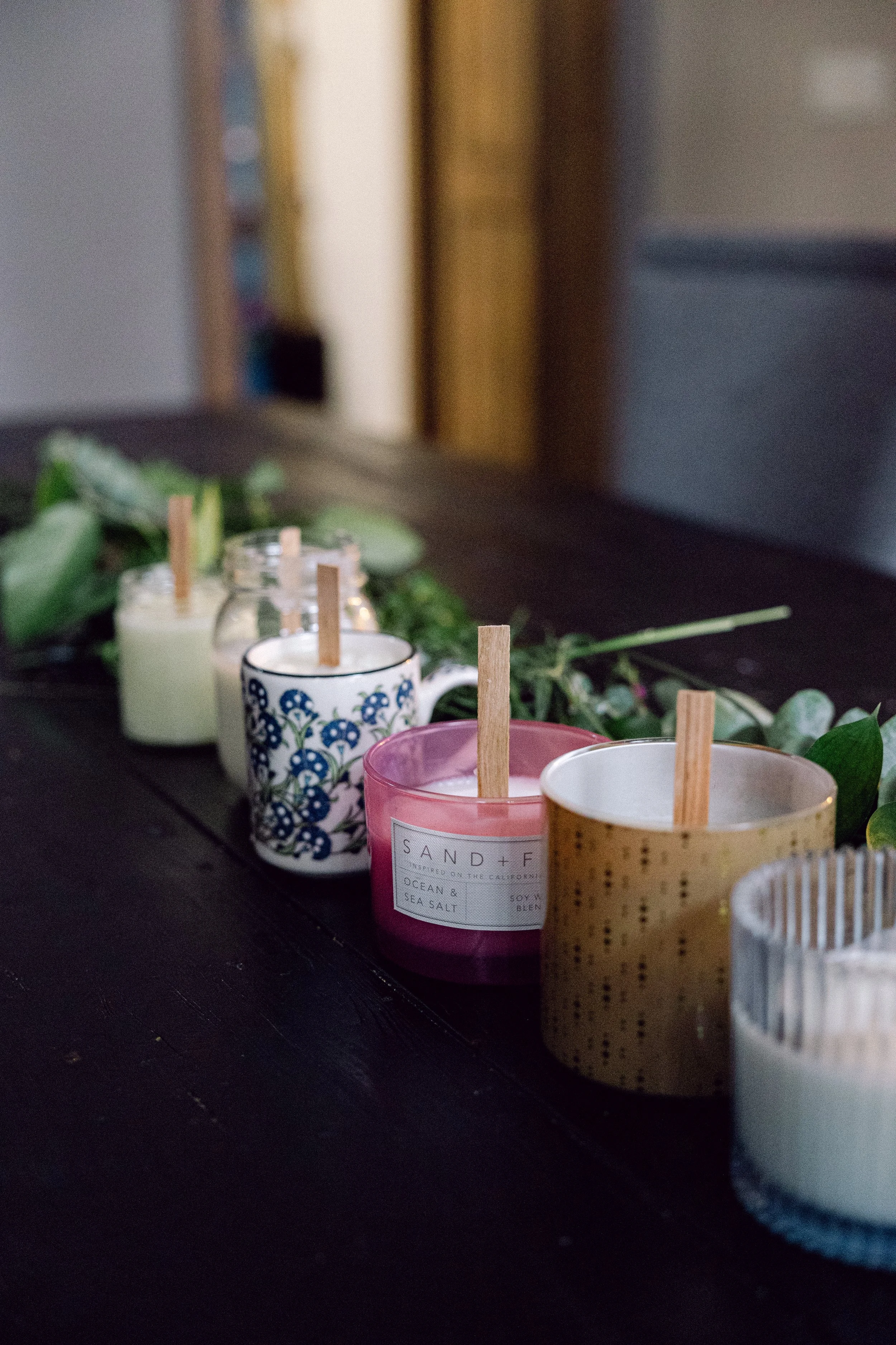 the candles the ladies made, thanks to our friends at siblings candle co
