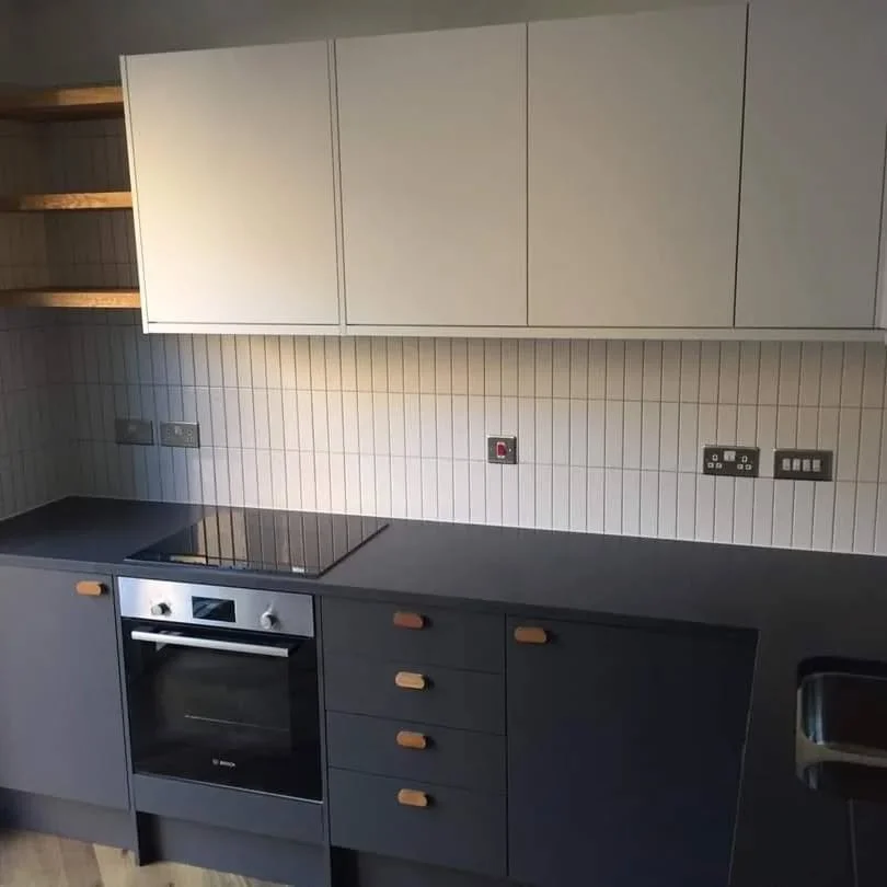 Howdens Kitchen and herringbone floor recently completed!
