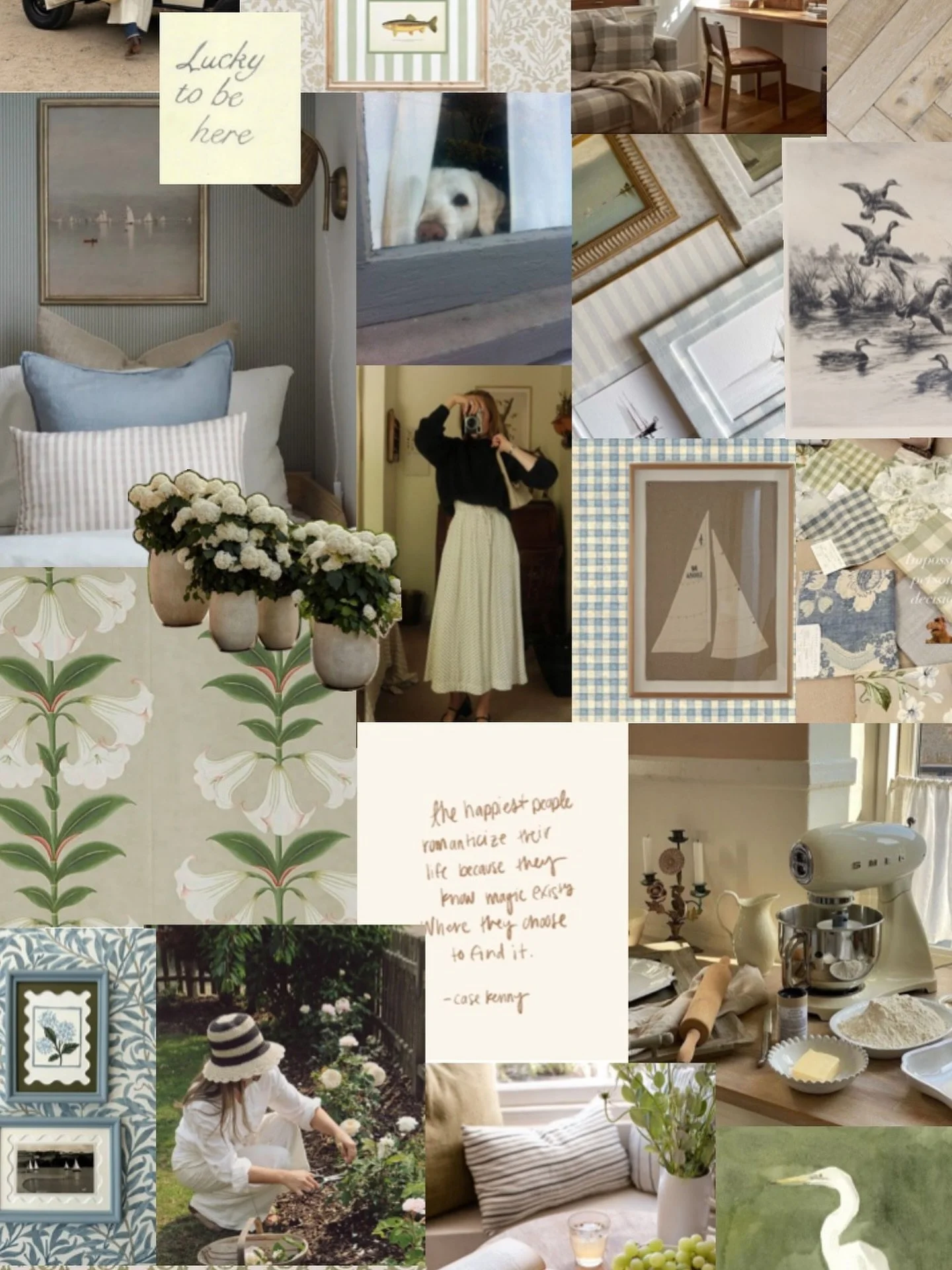 A place that always feels like a Sunday morning ~ cozy country side meets coastal charm. 

 Inspiration &amp; Credits:
Captured and curated in Pinterest