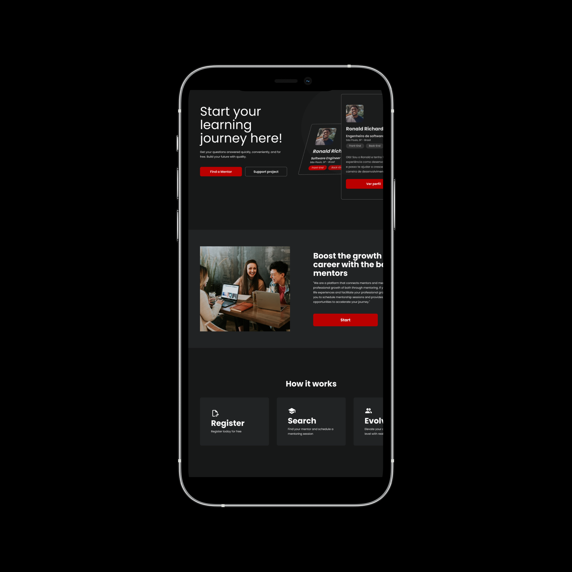 Laptop displaying a login page for Mentor Cycle on a white pedestal against a black background.