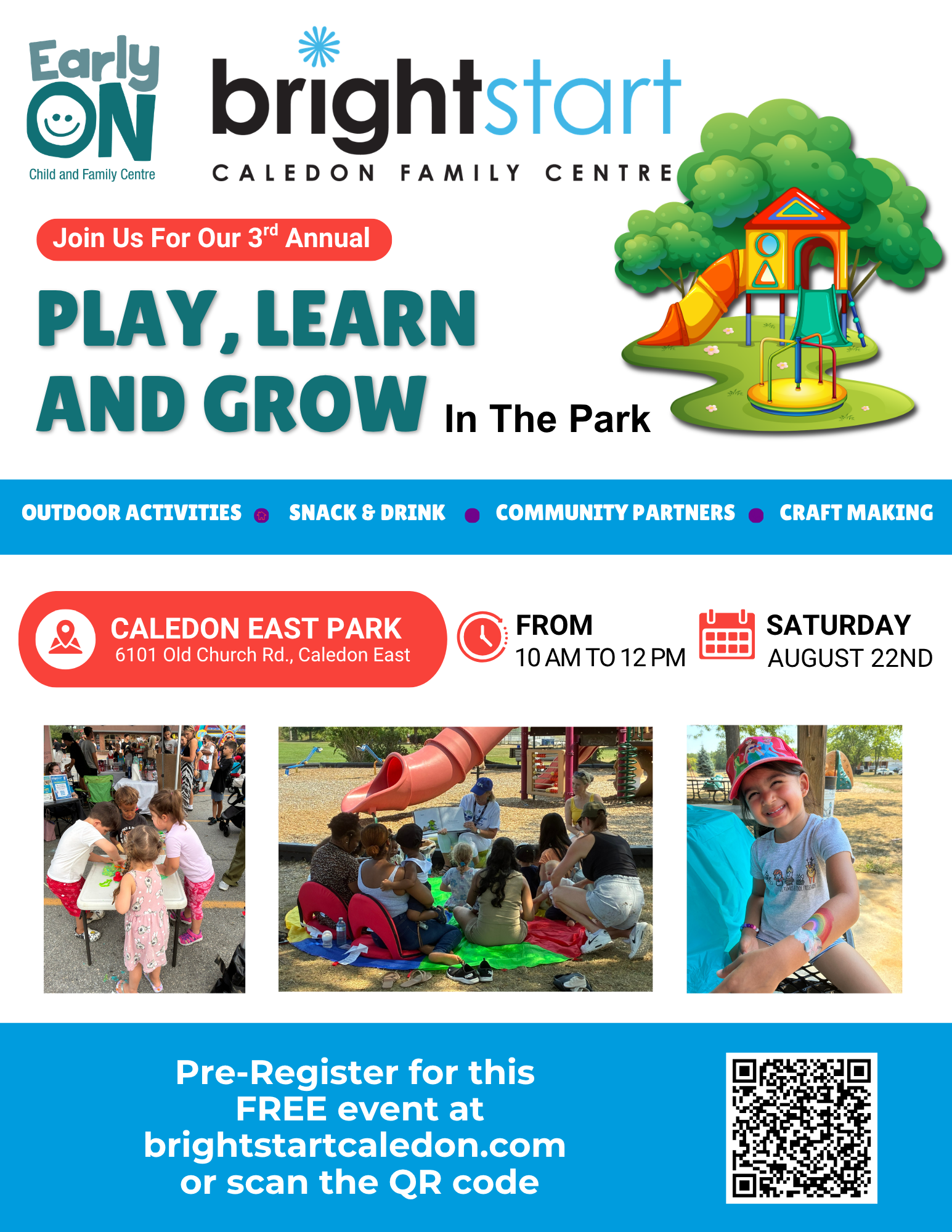 3rd Annual Play, Learn and Grow in the Park