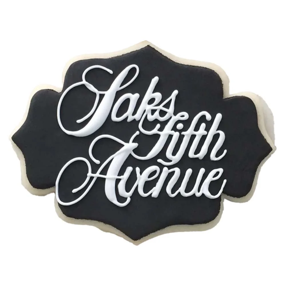 Custom Corporate Logo Cookie for Saks Fifth Avenue