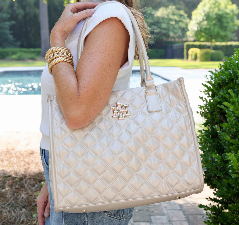 Hailey Tote Pearl Quilted