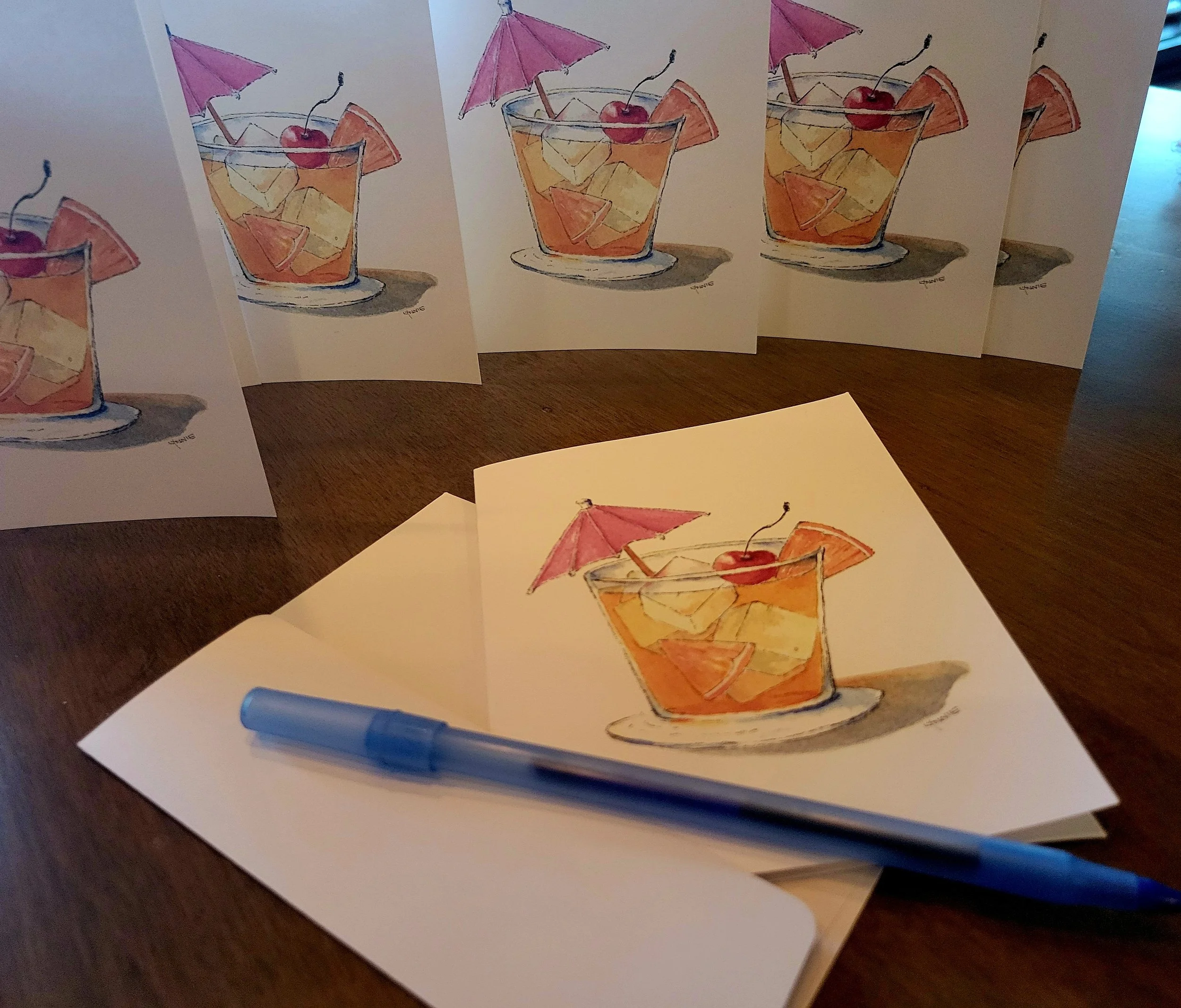 Pool Party Notecards. 4/$8.50 or 12/$21