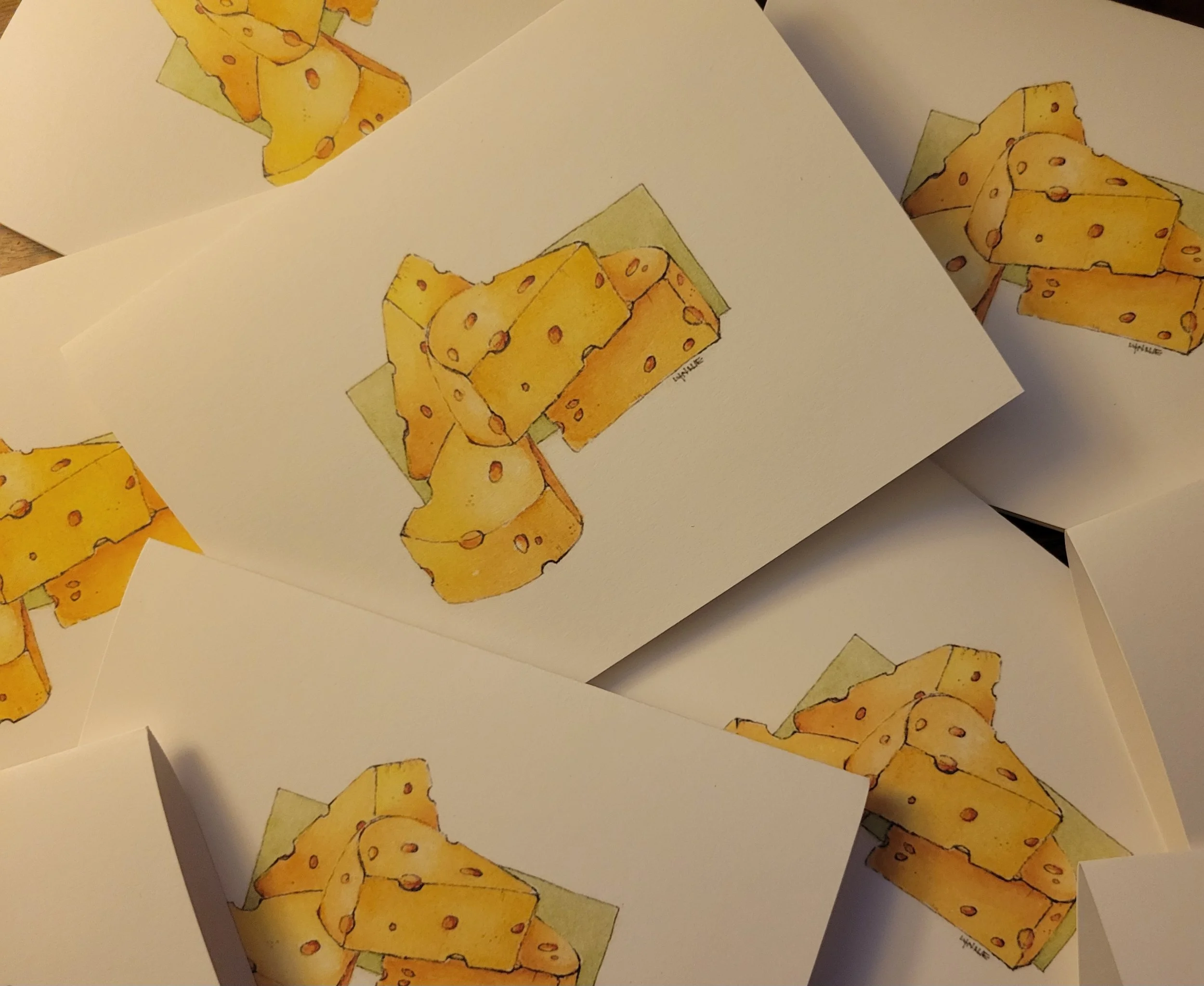 Kinda Cheesy Notecards 4/$8.50 or 12/$21