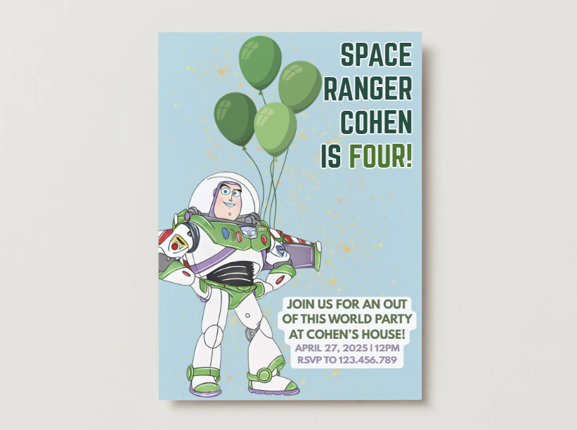 Space Ranger Invite Template