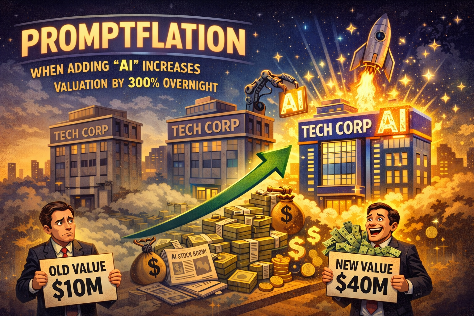 Promptflation: When Adding “AI” Increases Valuation by 300% Overnight