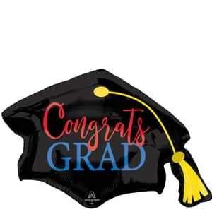 Congrats Grad Red & Blue Super Shape