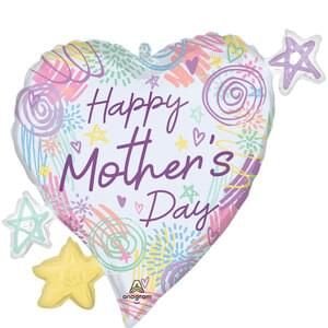 Mothers Day Sweet Scribbles Super Shape