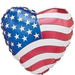 18" Patriotic Heart