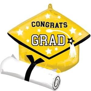 Angram Yellow School Grad Cap