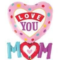 Qualatex 33" Love you M(Heart)M Dots
