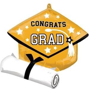 Angram Gold School Grad Cap