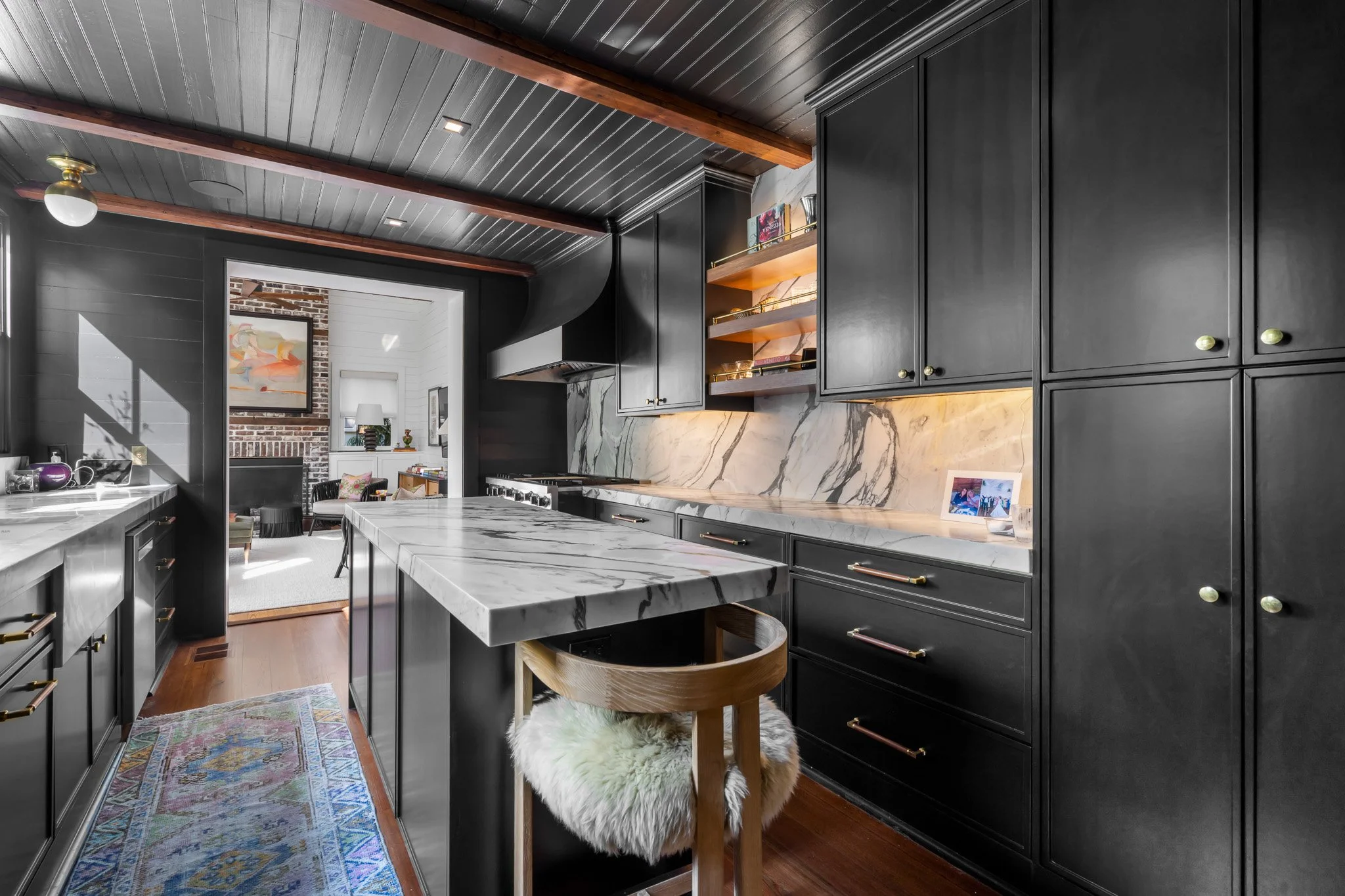 Dramatic Contemporary Kitchen With Traditional Detailing Kitchen Remodel by Marsh Point Developers project photo 3